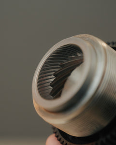 Turin SK40 eight-point conical burr geometry close-up