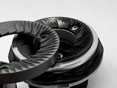 DF64V 64mm flat burrs removed from the grinding chamber