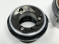 Installed 64mm flat burr in the Turin DF64V burr carrier